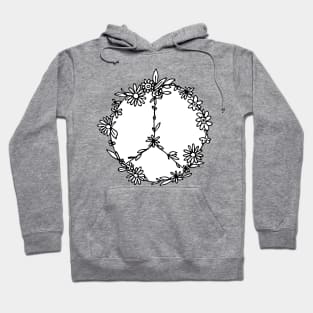 Floral Doodle Peace Sign Hoodie